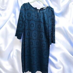 Chico's Teal Crochet Knitwear